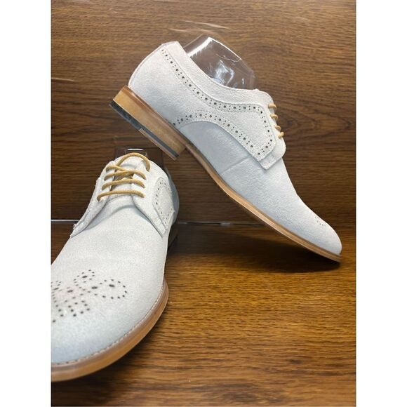 Men’s Size 8 STACY ADAMS Parker, Beige Suede Shoes, BRAND NEW, main image 11